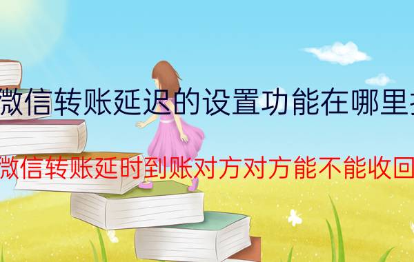 微信转账延迟的设置功能在哪里找 微信转账延时到账对方对方能不能收回？